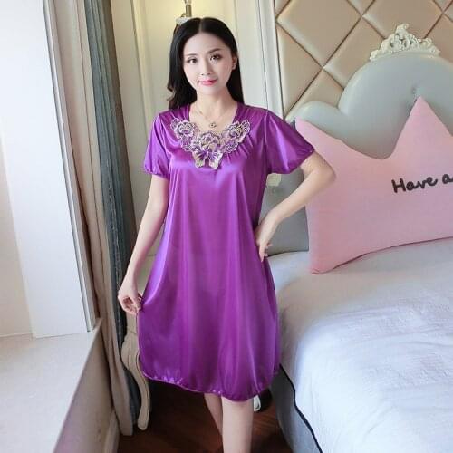Women Casual Chemise 12 Color Nightie Nightwear Lingerie Nightdress Sleepwear Dress Hot Sale Plus Size New Sexy Silk Nightgowns