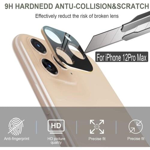 1PC Metal Tempered Glass Screen Rear Camera Lens Protector For iPhone 12Pro Max 6.7 Camera Lens Full Protection Explosion-proof