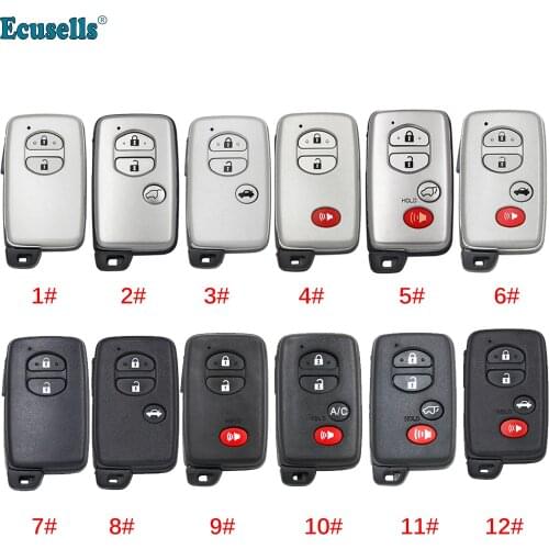2/3/4 Buttons Smart Remote Key Shell Case Fob for Toyota Corolla Camry Avalon Prius RAV4 Highlander 4 Runner Land Cruiser