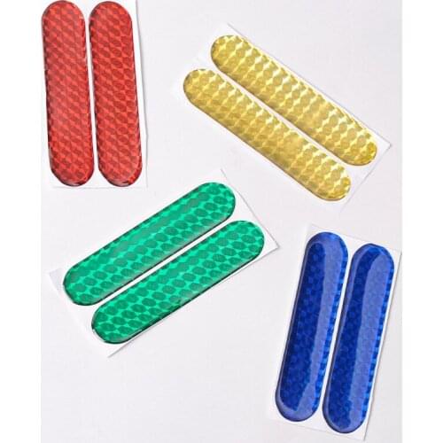 2PCS Car Reflective Sticker Car Door Sticker Decal Warning Tape Reflective Strips 4 Colors Safety Mark Reflector Sstickers