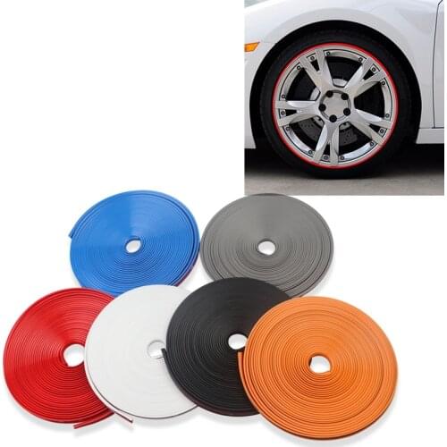 8M/Roll Car Wheel Rim blade Protectors Decor Strip Tire Guard Line Rubber Moulding Trim Anti scratch strip car styling
