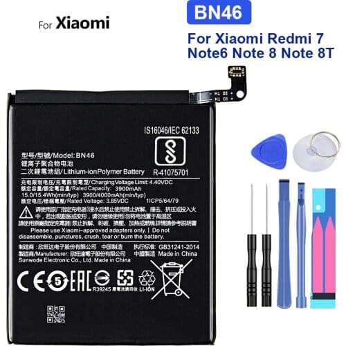 4000mAh BN46 Battery For Xiaomi Redmi Note8 Note 8T 8 Redmi 7 Redmi7 Note 6 Note6 Mobile Phone Bateria + Free tool