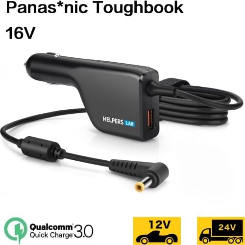 16V 4.5A 72W Laptop Car Charger Power Supply for Panasonic Toughbook & IBM A R T X series
