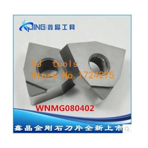 Free shipping 2PCS WNMG080402/WNMG080404/WNMG080408 CBN Inserts , CNC CBN Diamond insert For Lathe Tools Inserts For MWLNR
