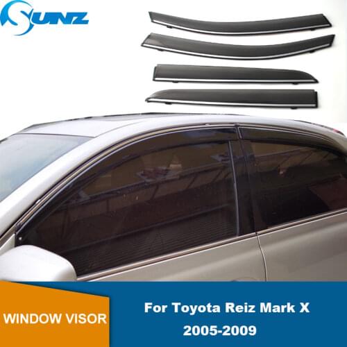 Side Window Deflector For Toyota Reiz Mark X 2005 2006 2007 2008 2009 Window Visors Weathershields Wind Rain Guards SUNZ