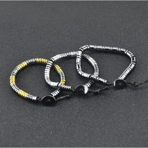 Nonmagnetic Health Hematite Stone Bracelet for Women Men Natural Stone Beads Bracelet Male Hand Jewelry Braclets Accessories New