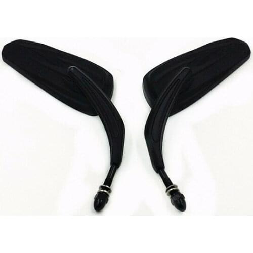 Black Motorcycle Rearview Side Mirror Mir For Harley Dyna Touring Cruiser Custom
