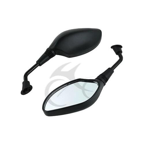 10mm Black Rear View Mirrors For Kawasaki VN Series Vulcan Eliminator EN400 ATV Yamaha Suzuki