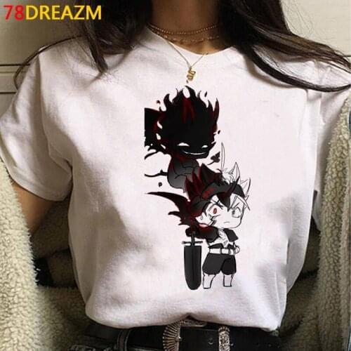 Black Clover tshirt male white t shirt graphic tees kawaii 2021 print top tees white t shirt