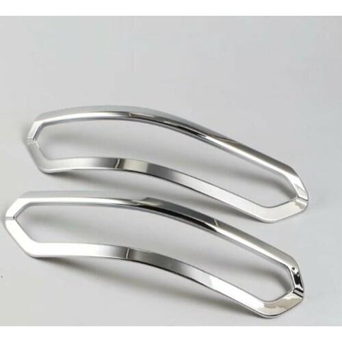 For VW Atlas 2017 2018 ABS chrome rear tail fog lamp light cap accessories sticker moulding trim car auto wagon cover styling