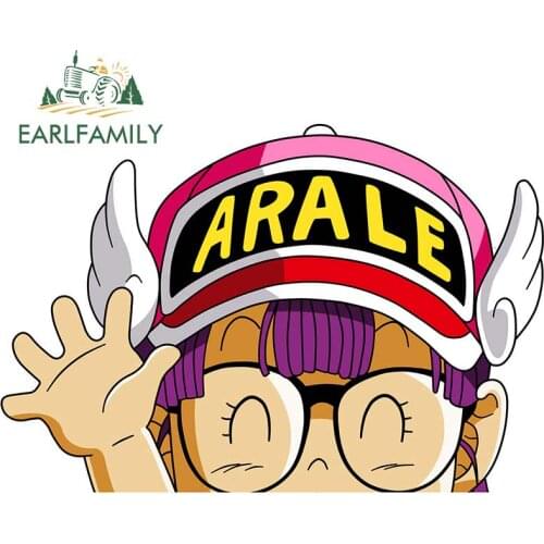 EARLFAMILY 13cm for Arale Fine Decal Vinyl Car Sticker Body Car Bumper Truck Camper Waterproof Sunscreen Decals Custom Printing