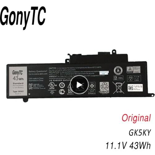 GONYTC Original GK5KY New Laptop Battery For DELL Inspiron 13" 7000 Series 7347 7348 7352 11" 3147 3148 GK5KY 04K8YH 11.1V 43WH