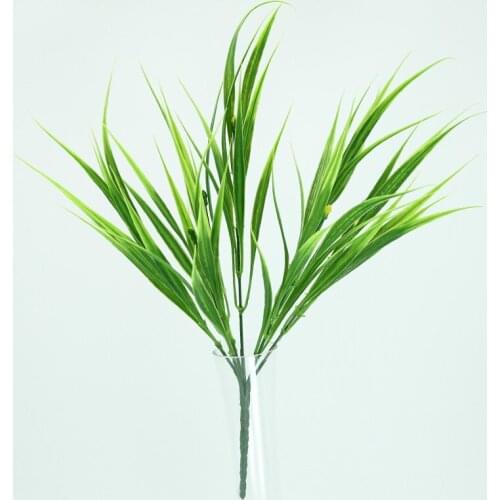 Hot sale 1pc Green Imitation Plastic Artificial Grass Leaves Plant for Home Wedding Decoration Clover Plants Photography Props