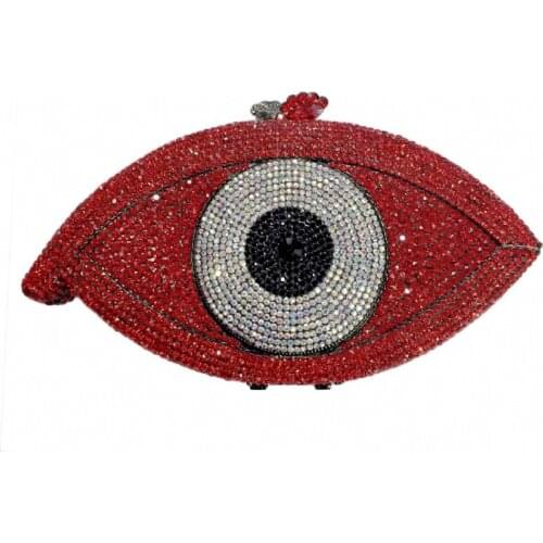 XIYUAN Crystal Clutch Bag for Women red Shoulder Bag Fashion Rhinestone Wedding Bridal Clutch Purse Luxury Handbags bolso