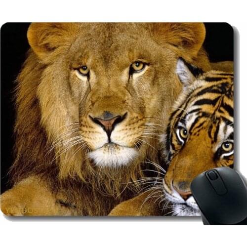 Mouse Pad,Tiger Lion Cat Family Big Cats 40452 Mouse Pads