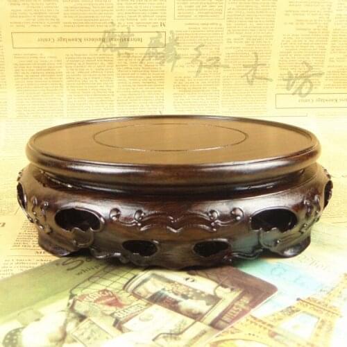 Kylin rosewood handicraft stone jade teapot head round base wood volume size can be customized