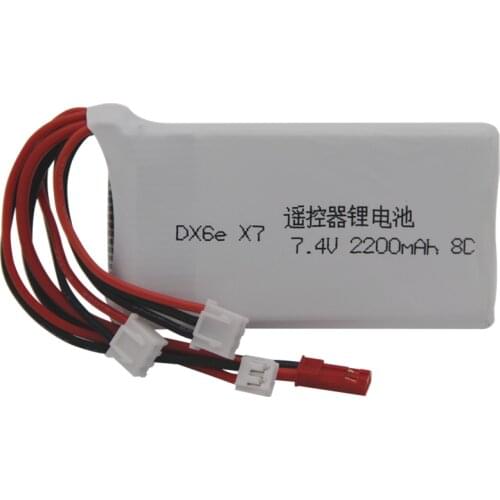 Li-Polymer 2S 7.4V 2200mah 8C Lipo Battery For Radiolink RC3S RC4GS RC6GS DX6e DX6 For Taranis Q X7 Transmitter