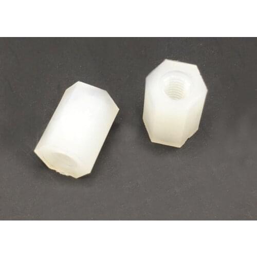 M3x11 Nuts Hex PCB Spacer Standoff Pillar Female to Female Plastic Nylon Accessories for UAV Quadrotor Off-White Pack 100
