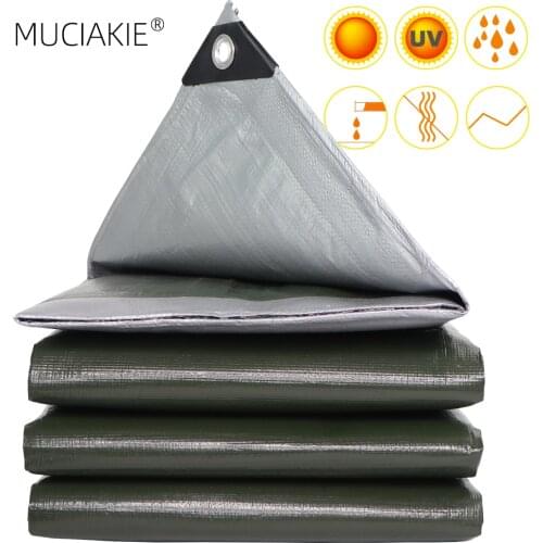 MUCIAKIE 1PC Thickened Multi-Purpose Tarpaulin Reversible Waterproof PE Sun Protection Sunshade Cloth Car Lorry Shed Cloth