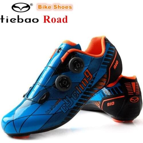 TIEBAO Cycling Shoes men Carbon Fiber 2020 off Road Ultralight bike Shoes PRO Racing Team Self-locking Athletic Bicycle Shoes
