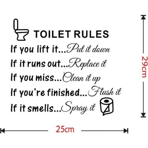 PVC WC Toilet Door Stickers For Public Place Home Decoration Creative Pattern Wall Decals Diy Funny Vinyl Mural Art Decals TW211