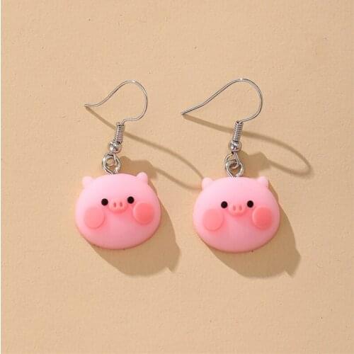 5187601 hanzhishangs new pink mini pig Earrings