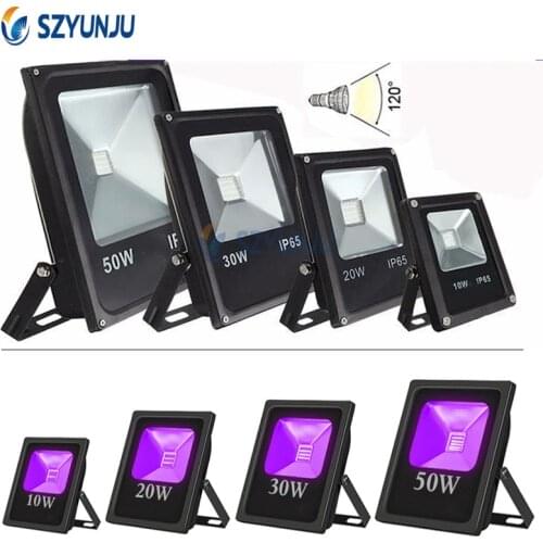 UV LED Stage Light Floodlight 10W 20W 30W 50W 395NM High Power Ultra Violet Blacklight for DJ Disco KTV Stage Lighting Effect