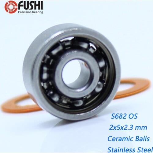 S682 2OS Bearing 2x5x2.3 mm CB ABEC7 Stainless Steel Hybrid Ceramic Bearing DRY Ocean Fishing Reels 682 Ball Bearings S682C