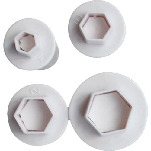 Hexagon Cookie Cutter Plastic Biscuit Cut Mold Baking Fruit Cut Cake Mold Embossing Printing Die
