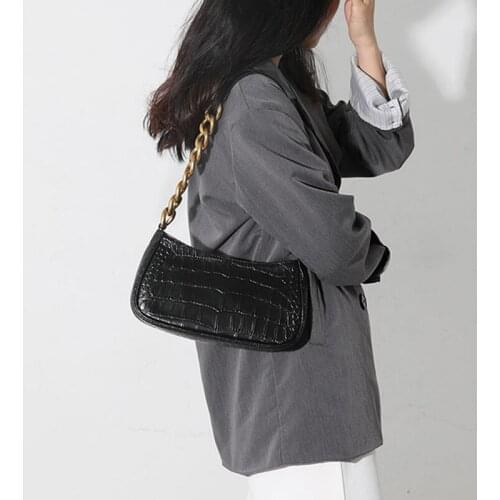 Crossbody Bags for Women Underarm Bag Women Shoulder Bags Handbag Female Fashion Purse Retro Chain Baguette Bag Stone Pattern