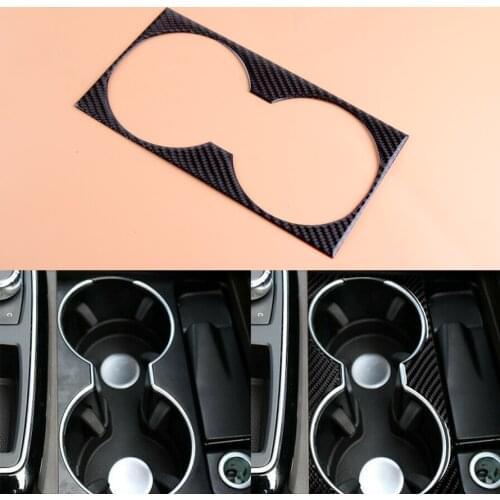 CITALL Carbon Fiber Texture Cup Holder Panel Trim Cover Frame Decoration fit for Mercedes Benz GLS GLE GL ML Class