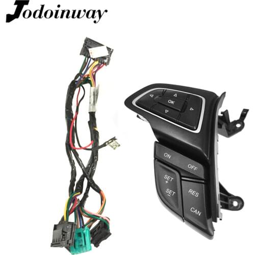 For Ford Ecosport Plus 2018 Titanium Steering Wheel Car Cruise Control Switch Audio Volume Media Player Button Accessories
