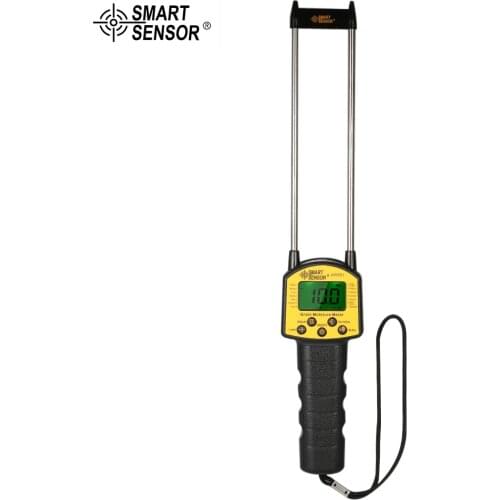 SMART SENSOR Handheld Moisture Meter LCD Digital Grain Moisture Meter Hygrometer with Measuring Probe for Corn Wheat Rice Bean