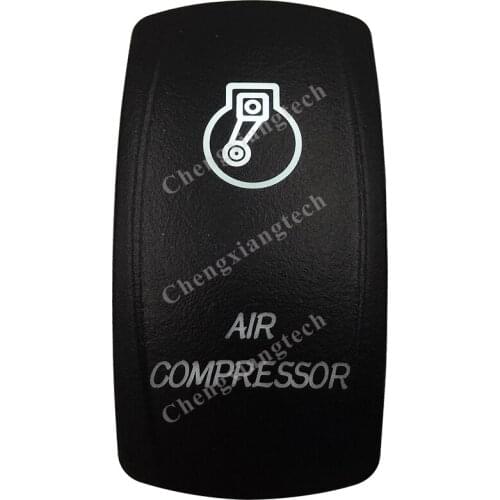 Marine Grade Waterproof IP66 AIR COMPRESSOR Rocker Switch White Led lamp 3 Pin ON/OFF SPST DC12V 24V