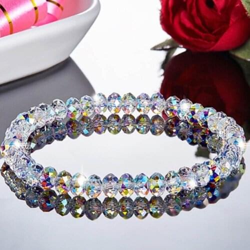 2019 1PC Crystal Beaded Bracelets for Woman Sweet Temperament Handwork Bracelets & Bangles Charms Jewelry