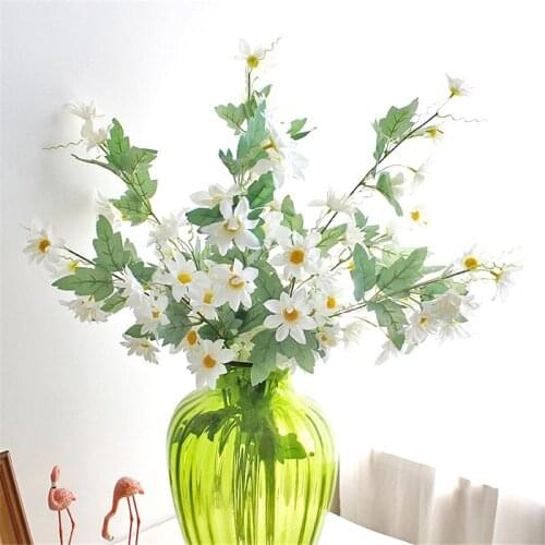 2021 Gerbera Artificial Flowers Daisy Wedding Decoration Fake Flowers Arrangements Living Room Home Garden Decoration Outdoor