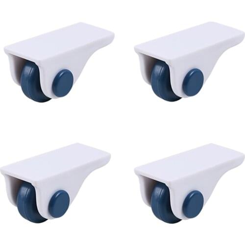 4Pcs Home Directional Pulley Self-Adhesive Wheel Directional Sticky Furniture Caster For Storage Box Tissue Box Dust Bin