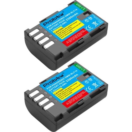 PROBTY 2PCS DMW-BLF19E BLF19 Rechargeable Camera Battery for Panasonic Lumix DMC-GH3 DMC-GH4