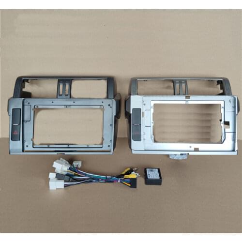 Car Fascias Navigation Fascia Dash Frame Kit For 10" ~10.2" Android Multimedia Player For Land Cruiser Prado 2014 2015 2016 2017