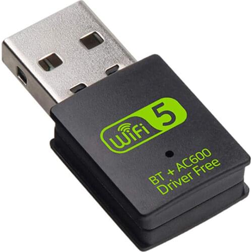 Bluetooth USB WiFi Adapter Dual Band 2.4Ghz 5Ghz USB Wireless Dongle Mini External Receiver for PC/Desktop/Computer