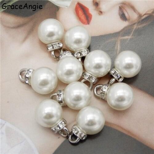 50pcs Elegant Imitation Pearl & Clear CZ Crown Pendant Charm fit Bracelet Jewelry spacer Loose Beads Jewelry Making