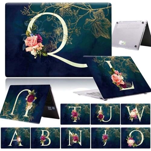 Casual Laptop Case for Huawei MateBook D14/D15 (2020)/Honor MagicBook 14/15/MateBook X 2020 - Flower Letter Hard Shell Case