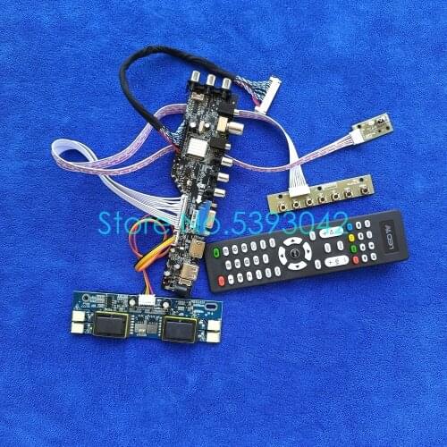 For M190EN04 V.1/V.2/V.3/V.4/V.5/V.7 LVDS 30Pin 3663 digital DVB-T 4CCFL 1280*1024 USB+AV screen controller drive board kit