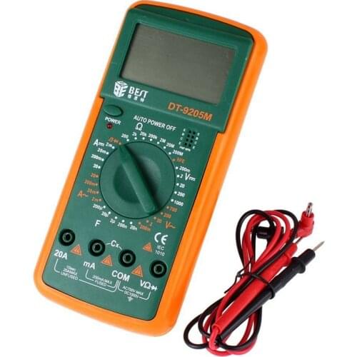 DT9205M LCD Digital Multimeter Voltmeter Ohmmeter Ammeter Capacitance Tester Hot Q02 Dropship