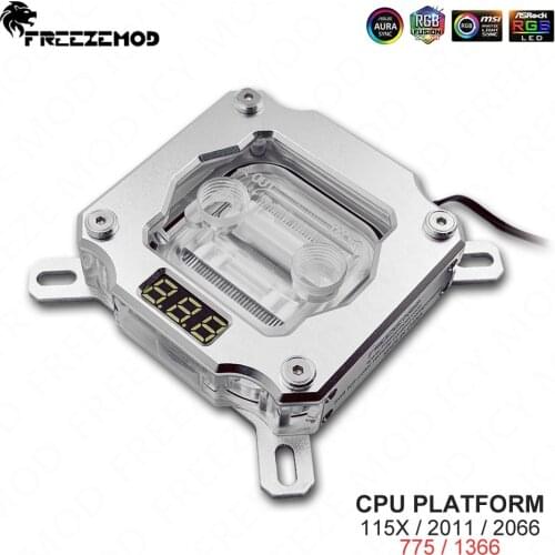 FREEZEMOD LCD Temperature CPU Water Cooler Block Intel 115X 2011 2066 LCD Ddisplay VA Screen For MOD Water Cooler