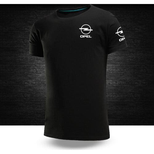 Man Tops Summer Brand OPEL logo T-shirts man woman Clothes solid colourr Tee Shirt Cotton T Shirt