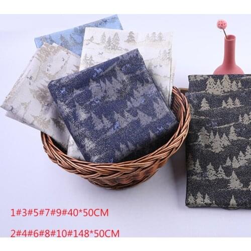 2 Sizes Christmas Tree Pattern Cotton Fabric DIY Handmade Sewing Clothing Pillow Bags Material Accessories