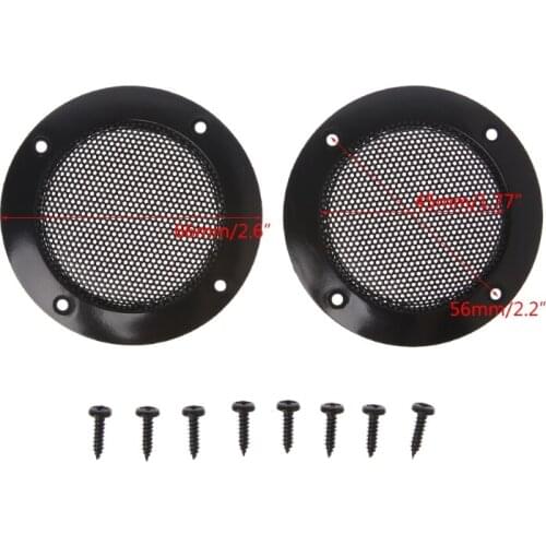 2PCS 2 Inch Black Car Speaker Grill Mesh Enclosure Net Protective Cover Speaker G88D