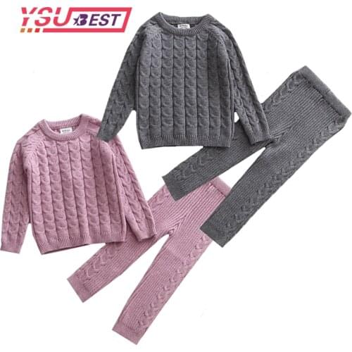Baby Clothing Set Knitting Pullover Baby Girls Clothes Toddler Boys Clothes Sweater and Pants Baby Set Kids Boutique Clothes