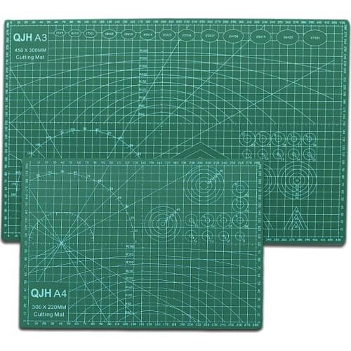 A3 A4 PVC Cutting Mat Leather DIY Craft Tool Office Writing Pad Base Plate Pad with Ruler Drawing cutting Rectangular Grid Line